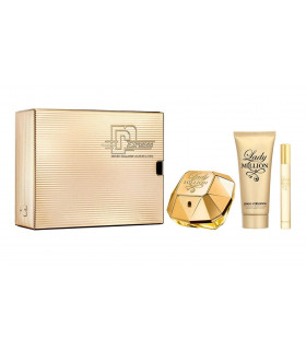 PACO RABANNE LADY MILLION EAU DE PARFUM SPRAY 80 ML + BL 100 ML + TS 10 ML HD19