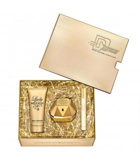 PACO RABANNE LADY MILLION EAU DE PARFUM SPRAY 80 ML + BL 100 ML + TS 10 ML HD19