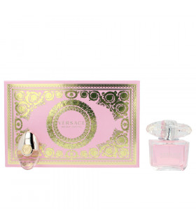 VERSACE BRIGHT CRYSTAL EAU DE TOILETTE SPRAY 90 ML + EAU DE TOILETTE 10 ML + VERSACE SILVER POUCH SET